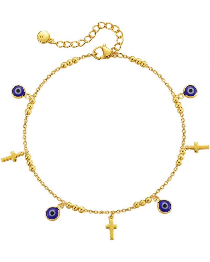 18k Gold Plated Anklet Ankle Bracelets for Women Evil Eye $7.52 Anklets