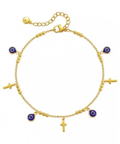 18k Gold Plated Anklet Ankle Bracelets for Women Evil Eye $7.52 Anklets