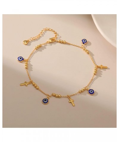 18k Gold Plated Anklet Ankle Bracelets for Women Evil Eye $7.52 Anklets