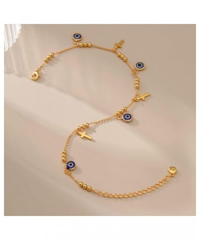 18k Gold Plated Anklet Ankle Bracelets for Women Evil Eye $7.52 Anklets