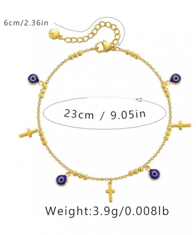 18k Gold Plated Anklet Ankle Bracelets for Women Evil Eye $7.52 Anklets