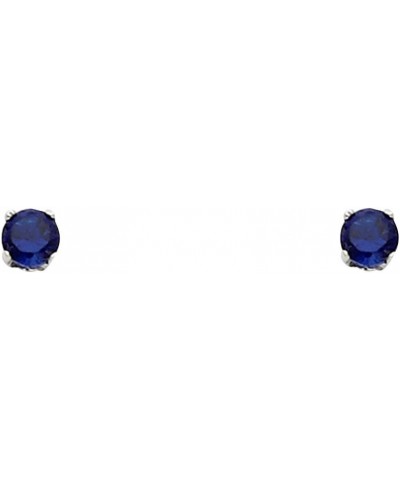 14k White Gold 3mm Round Solitaire Basket Set Stud Earrings with Screw Back - 12 Different Color Available Sep $19.24 Earrings