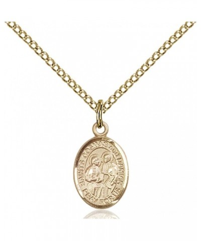 14KT Gold Filled Catholic Patron Saint Petite Charm Medal, 1/2 Inch Sts. Cosmas and Damian $42.50 Pendants