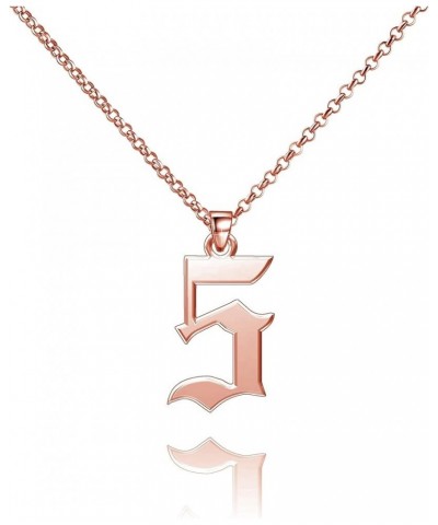 Lucky Number Necklace Personalized 925 Sterling Silver Customized Pendant for Men Women 5 Gold(0.9inch) $16.37 Necklaces