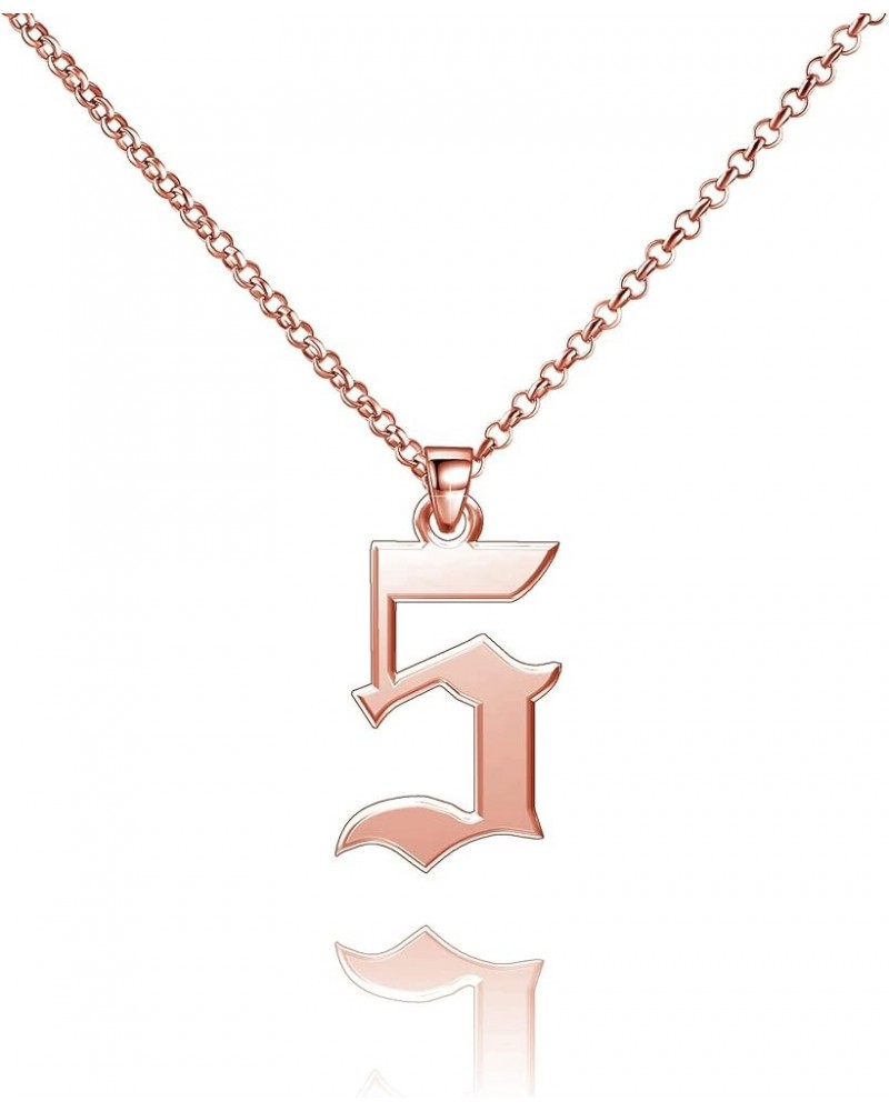 Lucky Number Necklace Personalized 925 Sterling Silver Customized Pendant for Men Women 5 Gold(0.9inch) $16.37 Necklaces