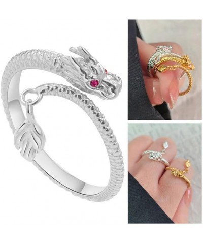 Dragon'S Tail Qiankun Lucky Ring, Adjustable Wrap Dragon Rings, Retro Creative Chinese Dragon Adjustable Ring, Brings Good Lu...