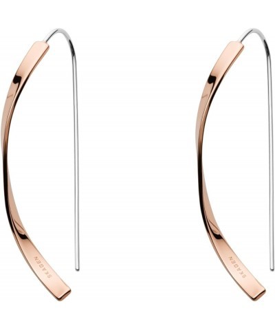 Women's Minimalist Silver, Rose Gold or Gold Tone Stainless Steel Drop Earrings Rose Gold Drop $28.32 Earrings