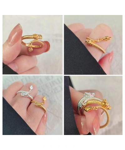 Dragon'S Tail Qiankun Lucky Ring, Adjustable Wrap Dragon Rings, Retro Creative Chinese Dragon Adjustable Ring, Brings Good Lu...