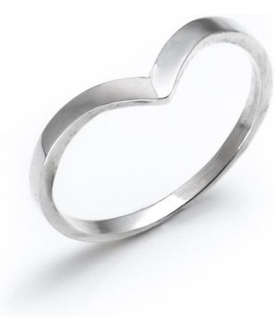 Women's 925 Sterling Silver Chevron Thin Band Ring $15.04 Rings