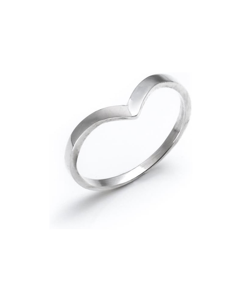 Women's 925 Sterling Silver Chevron Thin Band Ring $15.04 Rings