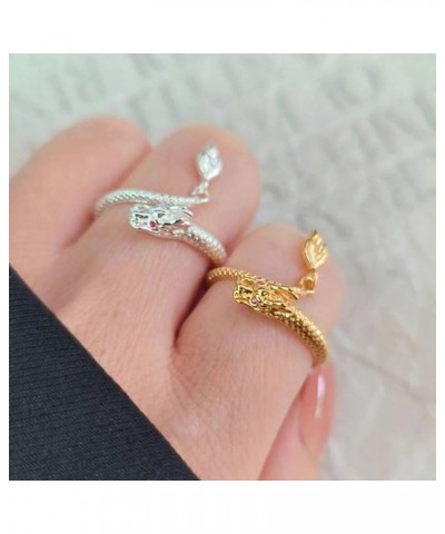 Dragon'S Tail Qiankun Lucky Ring, Adjustable Wrap Dragon Rings, Retro Creative Chinese Dragon Adjustable Ring, Brings Good Lu...