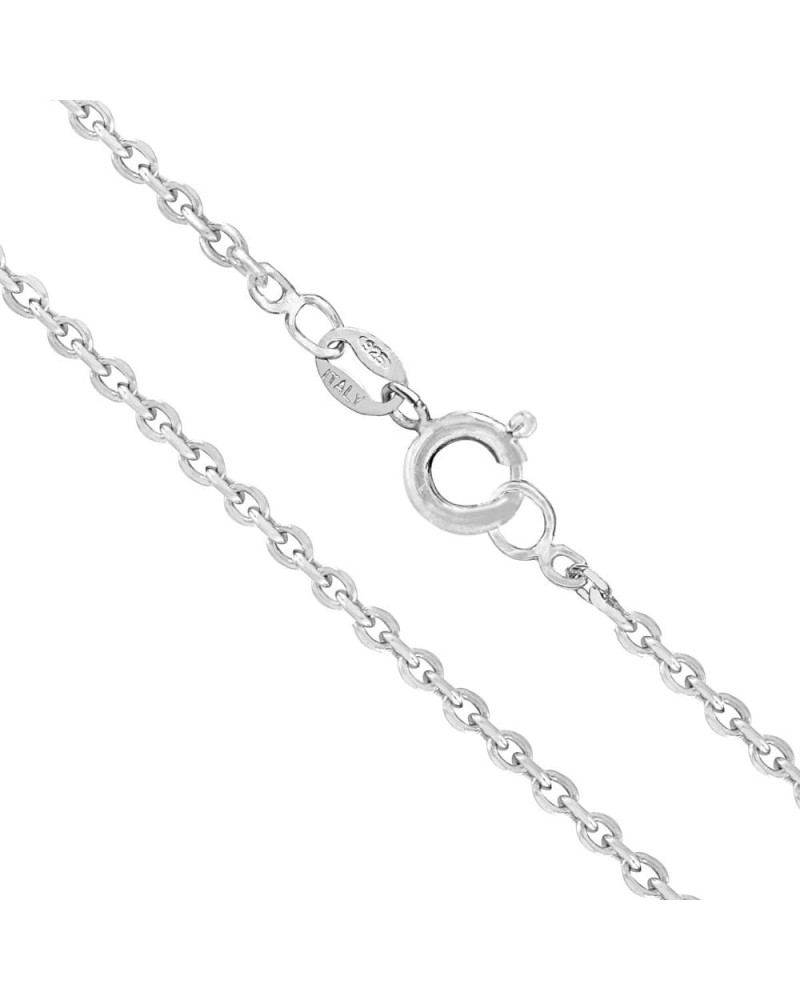 Sterling Silver Chain Necklace for Women Cable 2mm Tarnish Resistant Responsibly Sourced - Non-Migrating Clasp Design - Sterl...