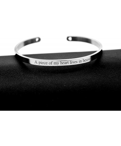 Stainless Steel Inspirational Bracelets for Women Engraved Personalized Mantra Initial Motivational Cuff Bangle Y460 A piece ...