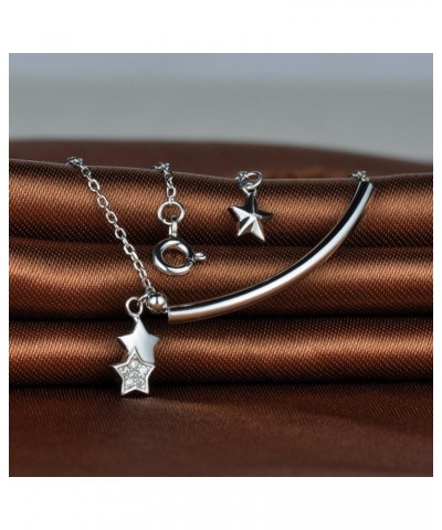 Women's Fine Cute Star Charm Bracelet 925 Sterling Silver Hand Chain,Adjustable,silver $10.63 Bracelets