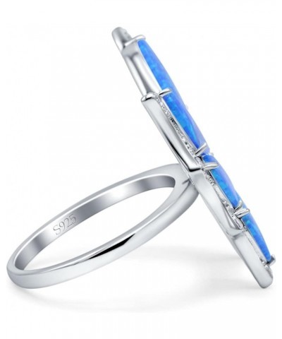 Butterfly Petite Dainty Thumb Ring Lab Created Opal Fashion Ring 925 Sterling Silver Lab Created Blue Opal $45.36 Others