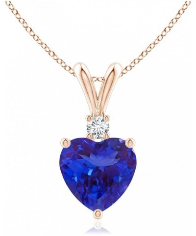 Natural Tanzanite Solitaire Pendant Necklace for Women, Girls in 14K Solid Gold/Platinum | December Birthstone | Jewelry Gift...