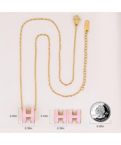 women 18K Gold Plated necklace ring earrings 3 piece set, exclusive Women gift rose pink $16.73 Jewelry Sets