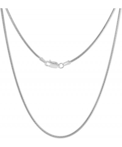 Sterling Silver 0.9mm - 3mm Plain Snake Chain Necklaces Bracelets & Anklets for women and Men Nickel Free Italy 7-30inch 9.0 ...