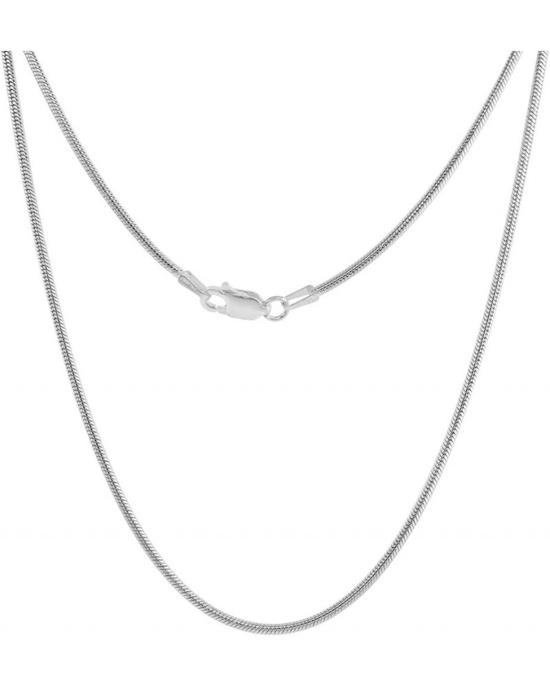 Sterling Silver 0.9mm - 3mm Plain Snake Chain Necklaces Bracelets & Anklets for women and Men Nickel Free Italy 7-30inch 9.0 ...