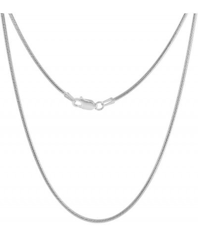 Sterling Silver 0.9mm - 3mm Plain Snake Chain Necklaces Bracelets & Anklets for women and Men Nickel Free Italy 7-30inch 9.0 ...