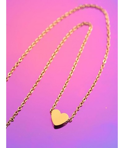 To My Girlfriend Necklace, Romantic Gift for Her, Things to Get to Your Girfriend Card 7 - Gold Heart $7.79 Necklaces