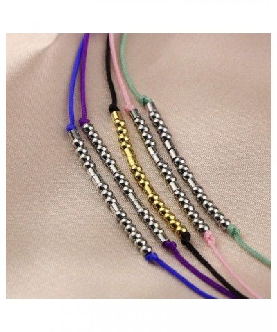 Morse Code Bracelets for Women Unique Funny Gifts for Women Her Handmade Silk Wrap Jewelry Best B**t**hes-purple $10.58 Brace...