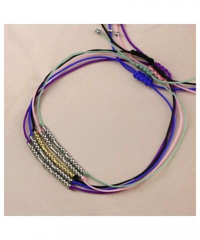 Morse Code Bracelets for Women Unique Funny Gifts for Women Her Handmade Silk Wrap Jewelry Best B**t**hes-purple $10.58 Brace...