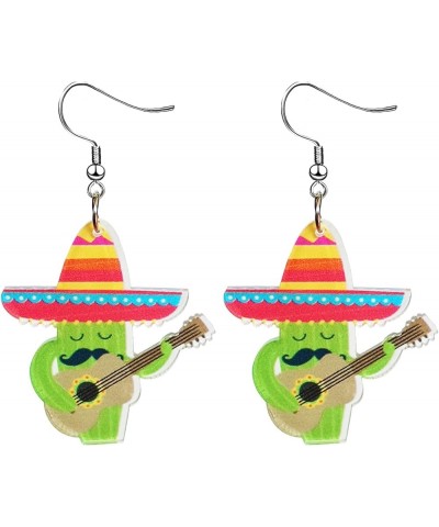 Cinco De Mayo Earrings Mexican Fiesta Earrings Pinatas Sombrero Dangle Mexican Earrings Acrylic Colorful Mexico Holiday Acces...