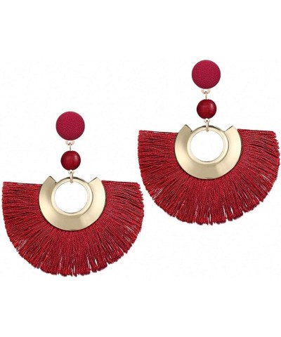 Bohemian Big Tassel Drop Earrings Women Fringe Handmade Statement Woman Earrings Jewelry FOF52950 $9.43 Earrings