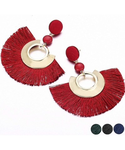 Bohemian Big Tassel Drop Earrings Women Fringe Handmade Statement Woman Earrings Jewelry FOF52950 $9.43 Earrings