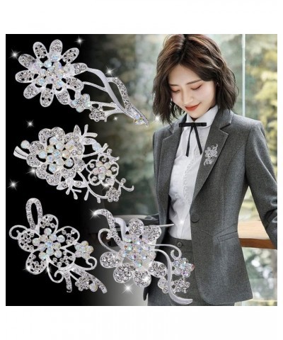 Exquisite Rhinestone Flower/Butterfly Brooches, Luxury Elegant Brooch Pins Sparkling Banquet Jewelry Gifts for Women, Girls, ...