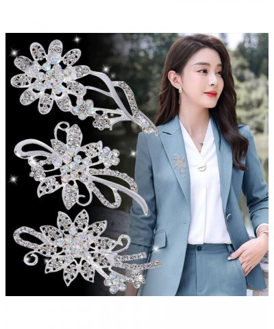 Exquisite Rhinestone Flower/Butterfly Brooches, Luxury Elegant Brooch Pins Sparkling Banquet Jewelry Gifts for Women, Girls, ...