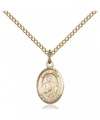 14KT Gold Filled Catholic Patron Saint Petite Charm Medal, 1/2 Inch Saint Jude Thaddeus $42.50 Pendants