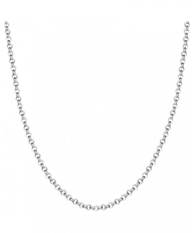 925 Sterling Silver Solid Round Rolo Chain Necklace For Women & Girls 1.5mm, 2mm - Made in Italy Comes With a Gift Box 18.0 I...