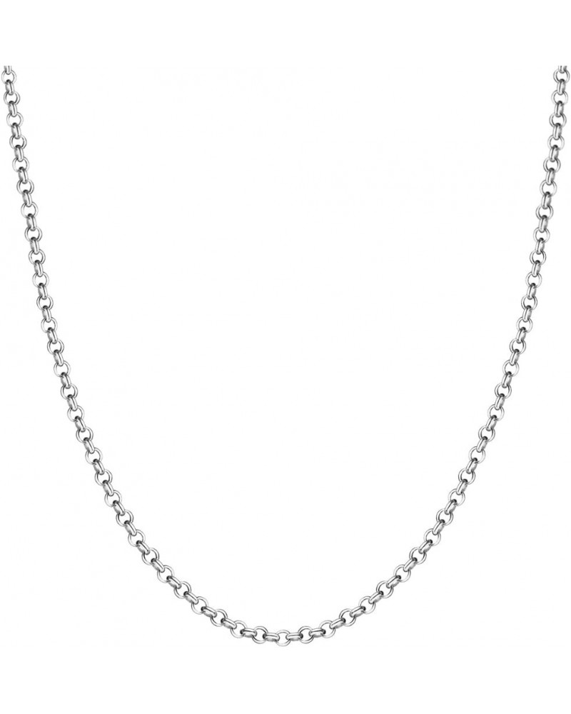 925 Sterling Silver Solid Round Rolo Chain Necklace For Women & Girls 1.5mm, 2mm - Made in Italy Comes With a Gift Box 18.0 I...