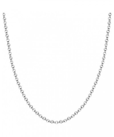 925 Sterling Silver Solid Round Rolo Chain Necklace For Women & Girls 1.5mm, 2mm - Made in Italy Comes With a Gift Box 18.0 I...