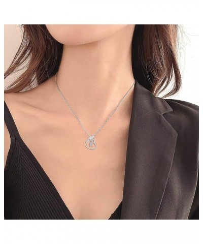 Women's Butterfly Initial Necklace 925 Sterling Silver Love Heart Letter Pendant A-Z Alphabet Necklace Letter-H $35.74 Necklaces