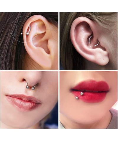 22G 20G 18G 16G 14G Surgical Steel Nose Septum Horseshoe Hoop Eyebrow Lip Navel Belly Nipple Piercing Ring Helix Tragus Daith...