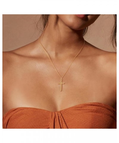 Cross Necklace for Women 14K Gold Plated Cubic Zirconia Cross Pendant Necklaces Christian Jewelry Gifts for Women Splicing $7...