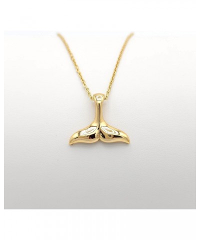 Whale Tail [GOLD] Plated Necklace Water Fish Ocean Majestic Sea Creature Nature Marine Wildlife $9.82 Necklaces