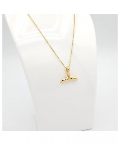 Whale Tail [GOLD] Plated Necklace Water Fish Ocean Majestic Sea Creature Nature Marine Wildlife $9.82 Necklaces