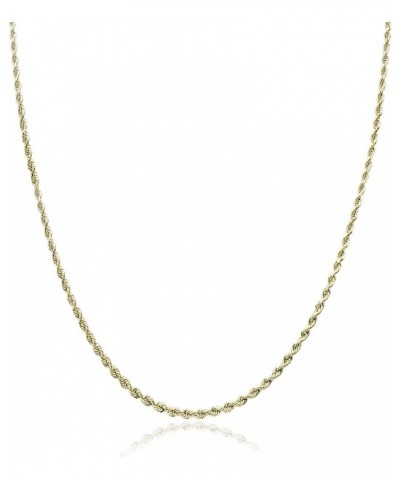 14K Solid Gold 1.5mm Rope Chain Necklace, 16" - 30 18.0 Inches Yellow Gold $109.78 Necklaces