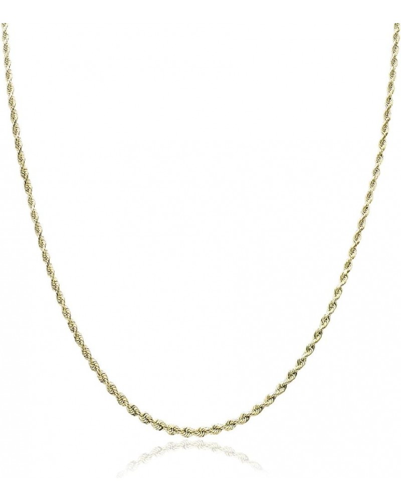 14K Solid Gold 1.5mm Rope Chain Necklace, 16" - 30 18.0 Inches Yellow Gold $109.78 Necklaces