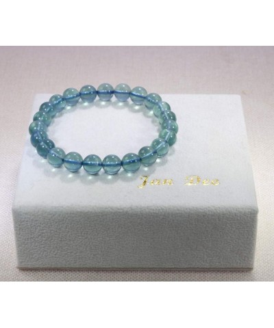 Jan Dee Natural Semi-Precious Gemstone Healing Power Blue Fluorite Crystal Bracelet 10mm/6.5 inch $17.96 Bracelets