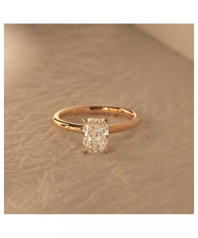 Gold Diamond Rings for Women Dainty Gold Engagement Rings | Round | Oval | Peal | Rectangle Cut Solitaire Cubic Zirconia CZ W...