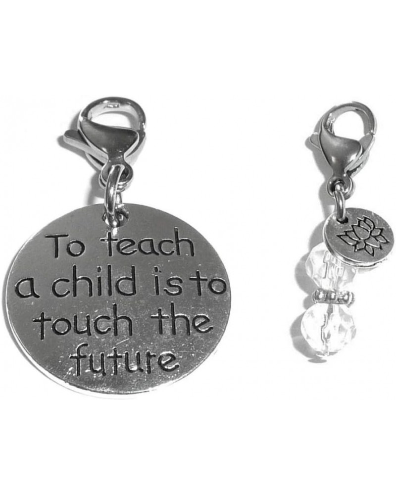 Clip On Charm, Build Your Own Bracelet, Bag, Purse, Handbag, Message, Inspirational, Keychain, Zipper Pull, Jewelry To Teach ...