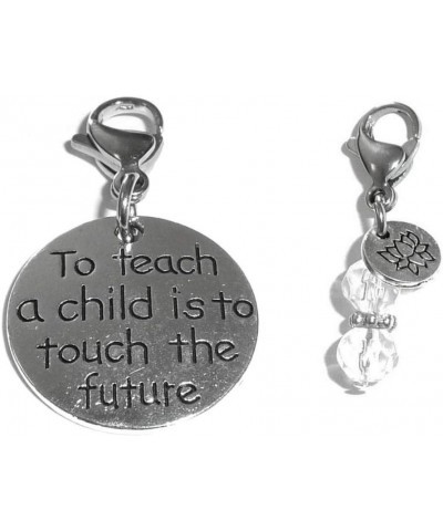 Clip On Charm, Build Your Own Bracelet, Bag, Purse, Handbag, Message, Inspirational, Keychain, Zipper Pull, Jewelry To Teach ...