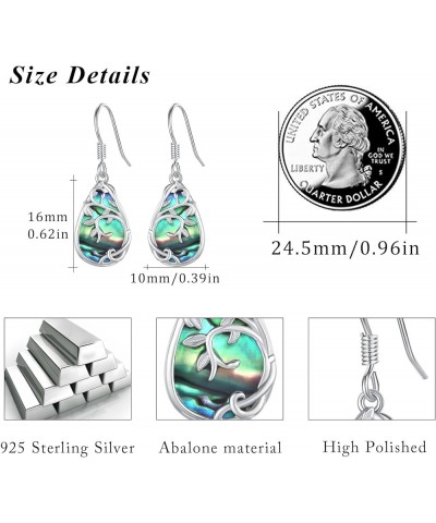 S925 Sterling Silver Mountain Dangle Drop Hook Earrings for Women Girls Abalone Shell Mountain Range Dangling Earrings Mounta...