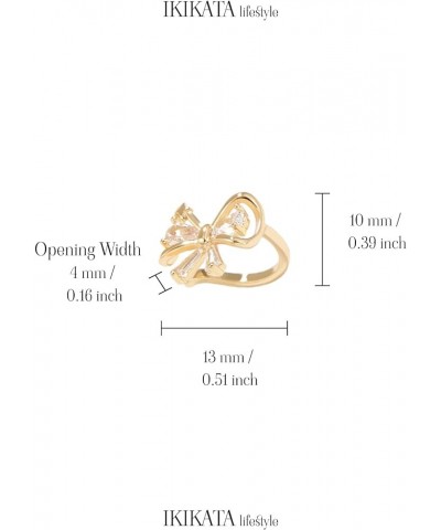 Korean Cuff Geometric Diamond Earring for Women Teen Girls - Gold Color, Cubic Zirconia, Safe for Sensitive Ears, Lightweight...