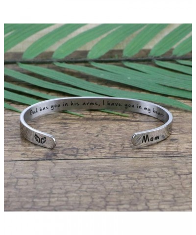 Memorial Gifts for Loss of Mom Dad In Memory of Jewelry Sympathy Bracelet Bereavement Cuff Secret Message Engraved Grief Gift...